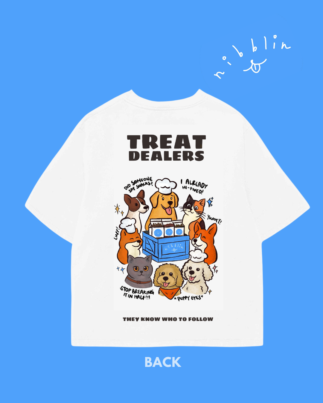 Nibblin Well Trained Human T-shirt (White)
