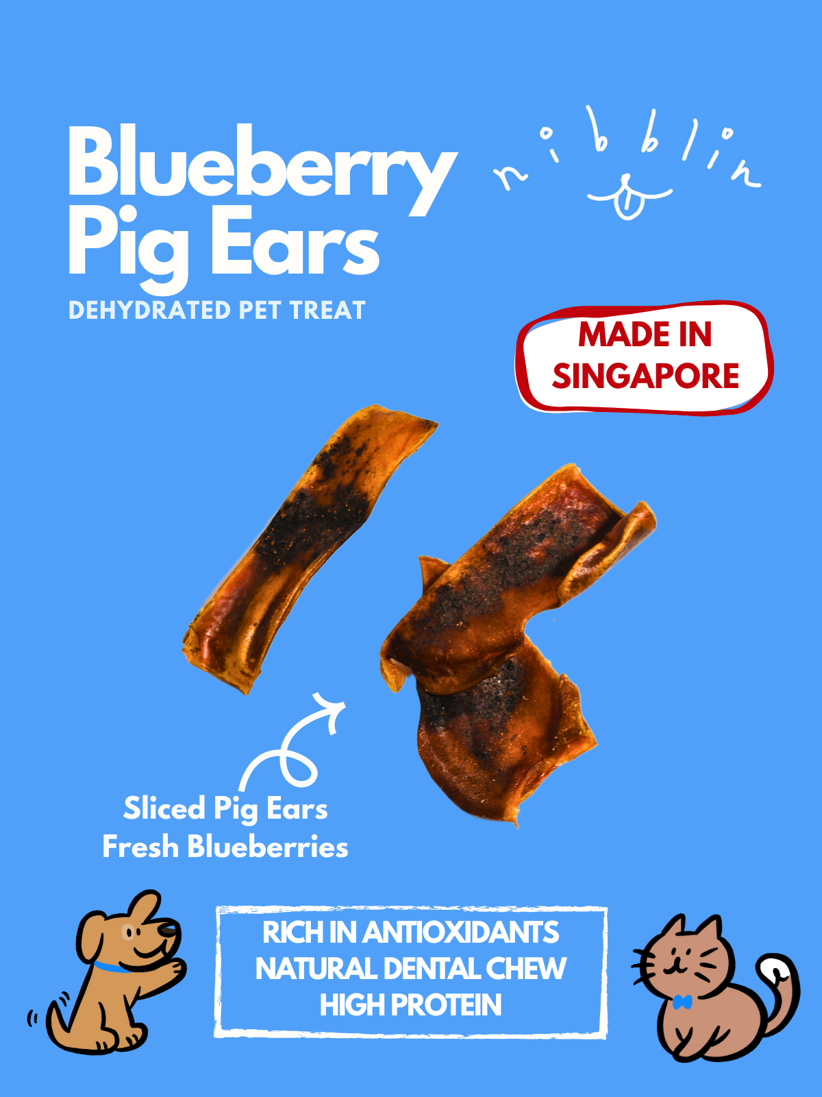 Blueberry Pig Ears (Sliced)